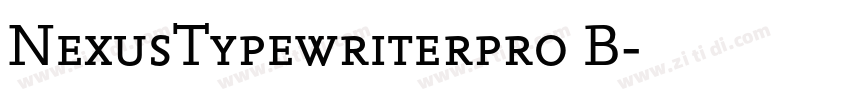 NexusTypewriterpro B字体转换